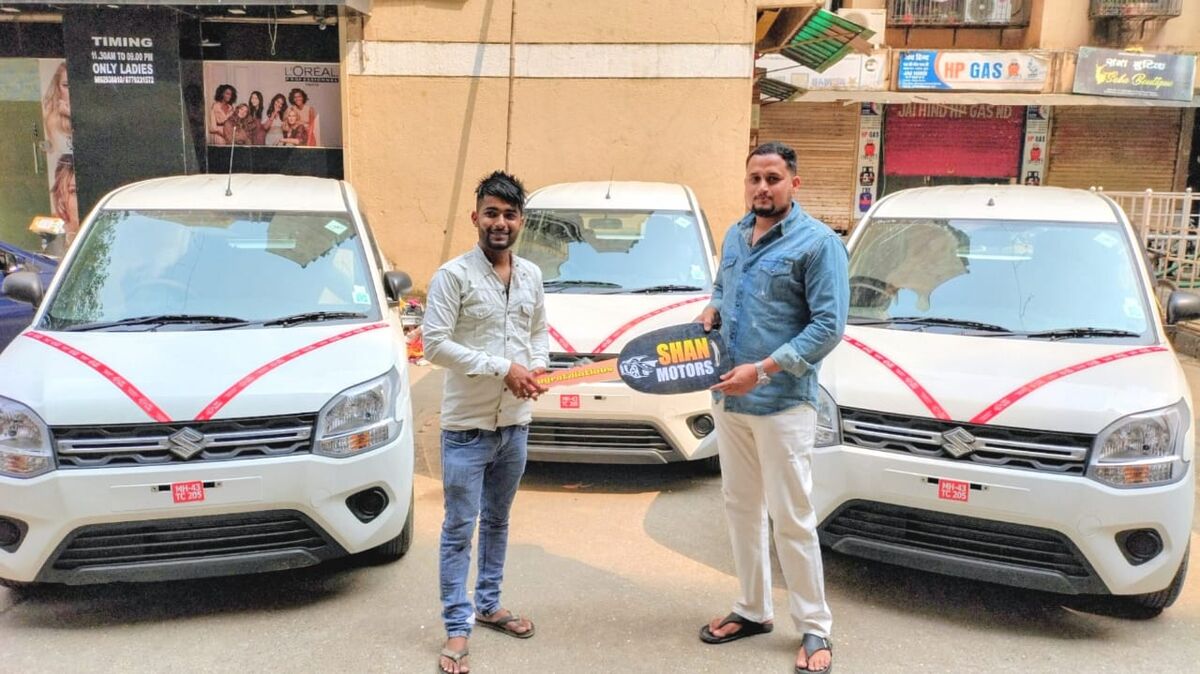 Happy customer with new car